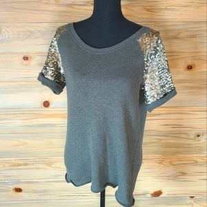 H & M L.O.G.G. Glitter Green Sweater,  Ladies Size Small